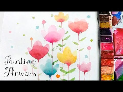 480x360 How To Paint Wildflowers In Watercolor Easy Tutorial - Simple Flower Watercolor Painting