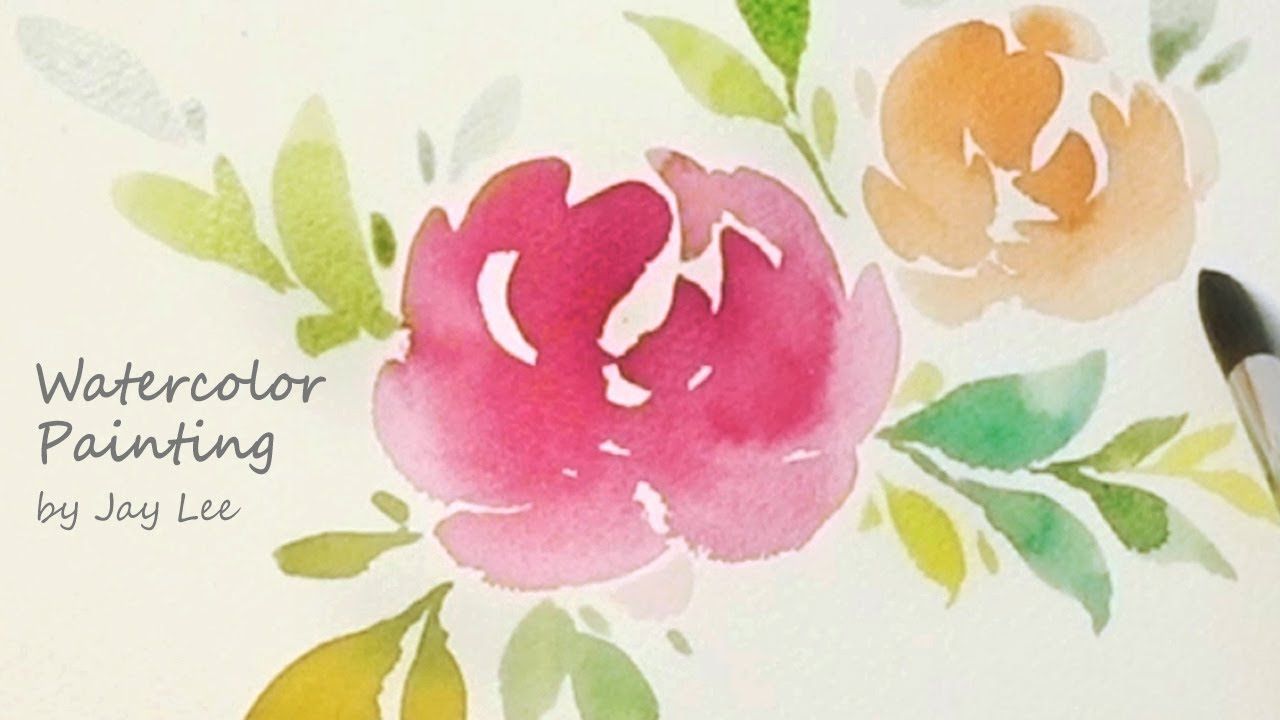 1280x720 Lvl2] Simple Flower Painting With Watercolor - Simple Flower Watercolor Painting