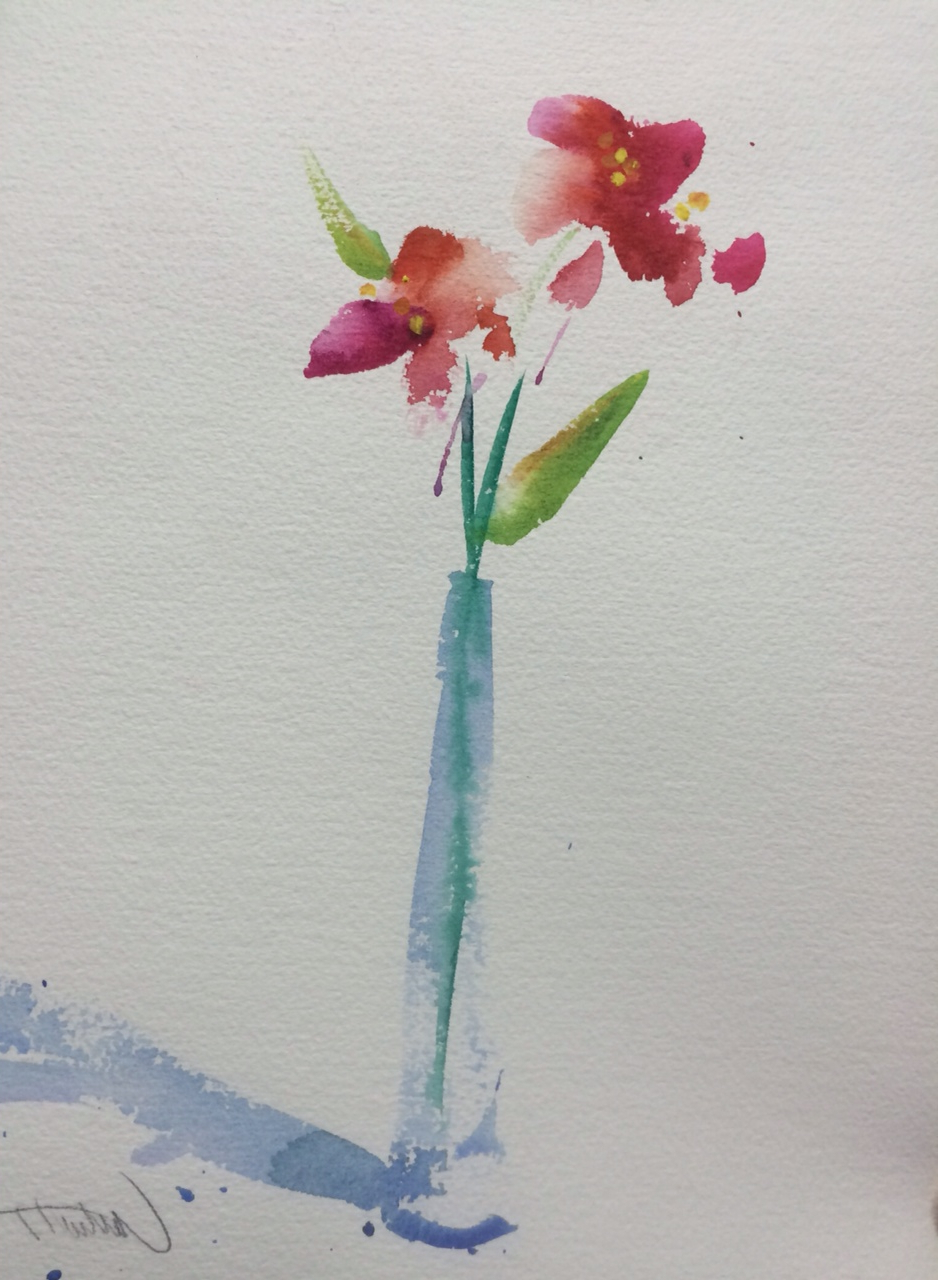 938x1280 Simple Flower Watercolor Paintings Simple Flowers Watercolor - Simple Flower Watercolor Painting