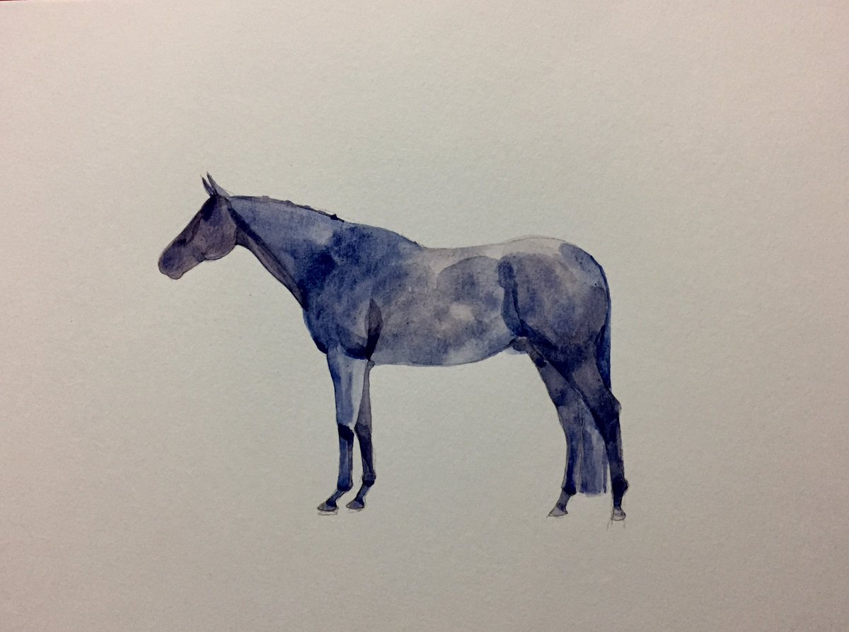 1200x893 Michael Ponce On Twitter The Beauty Of A Simple Watercolor - Simple Horse Watercolor