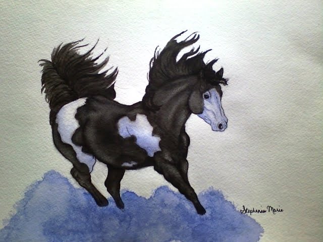640x480 Silver Creek Rosemaling January 2012 - Simple Horse Watercolor