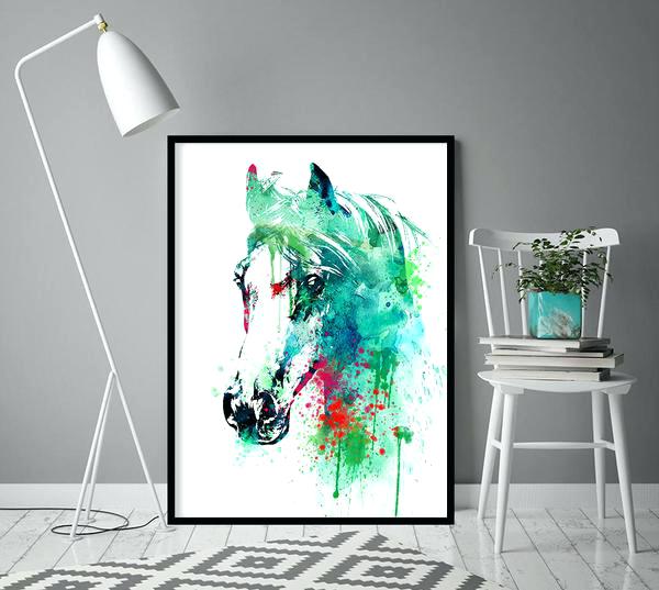 Simple Horse Watercolor at PaintingValley.com | Explore collection of ...