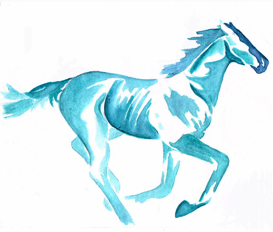 887x755 Watercolor Horse By Morganmonahan - Simple Horse Watercolor