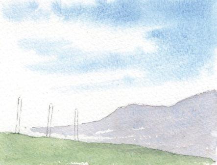 443x336 How To Paint A Simple Landscape - Simple Landscape Watercolor