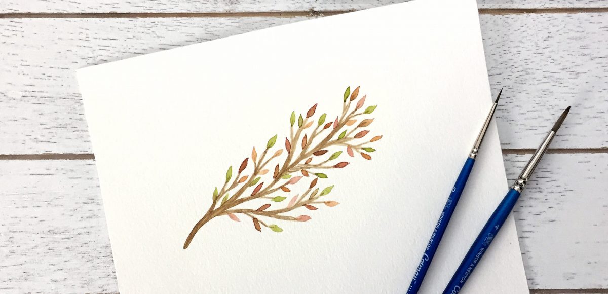 1200x580 Paint A Simple Watercolor Autumn Branch - Simple Watercolor