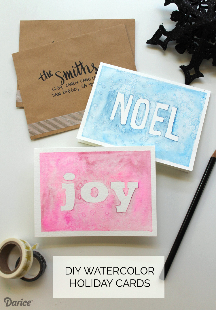 750x1074 Homemade Christmas Cards Tutorial Watercolor - Simple Watercolor Christmas Cards