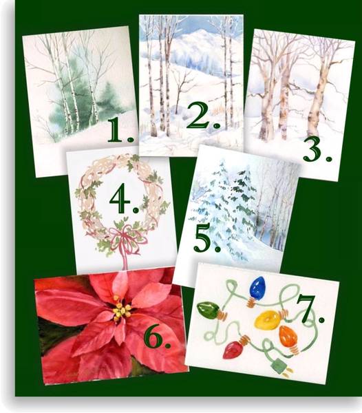 526x600 Paint Watercolor Christmas Cards - Simple Watercolor Christmas Cards
