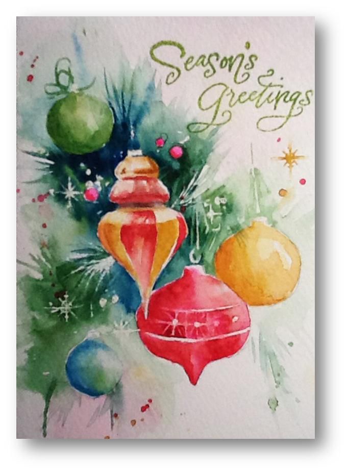 682x925 Simple Watercolor Christmas Cards - Simple Watercolor Christmas Cards
