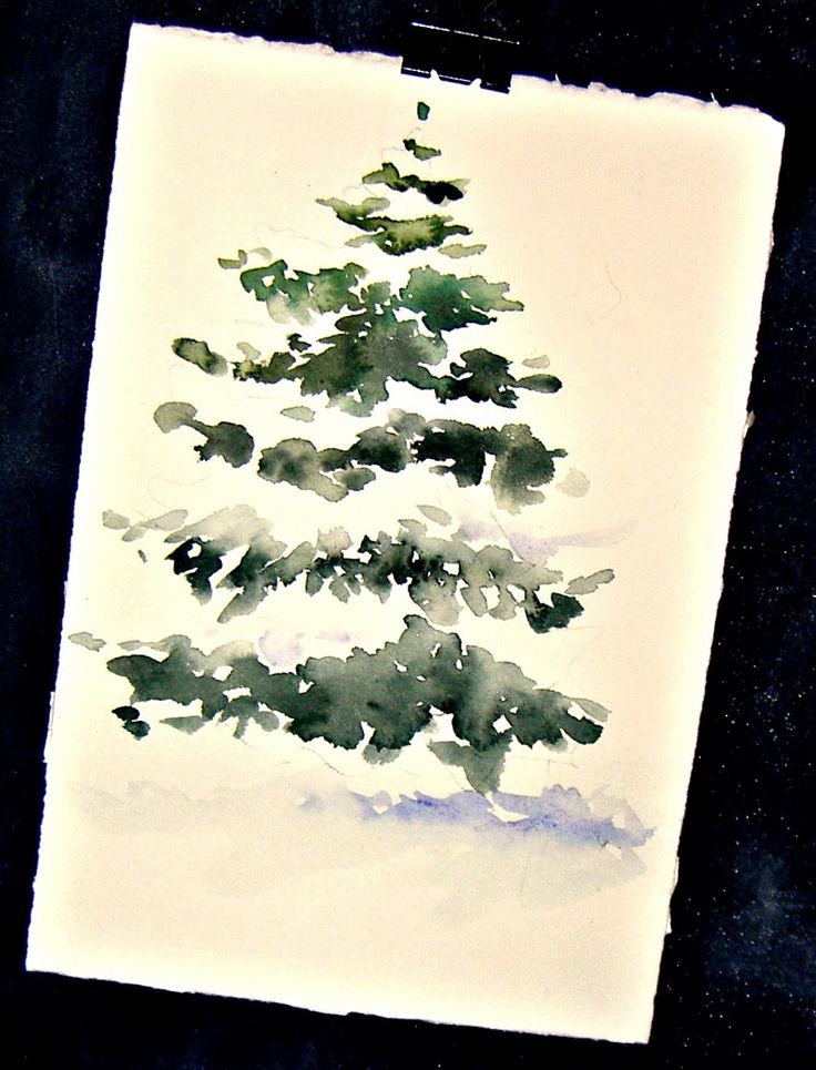 Easy Watercolor Christmas Cards