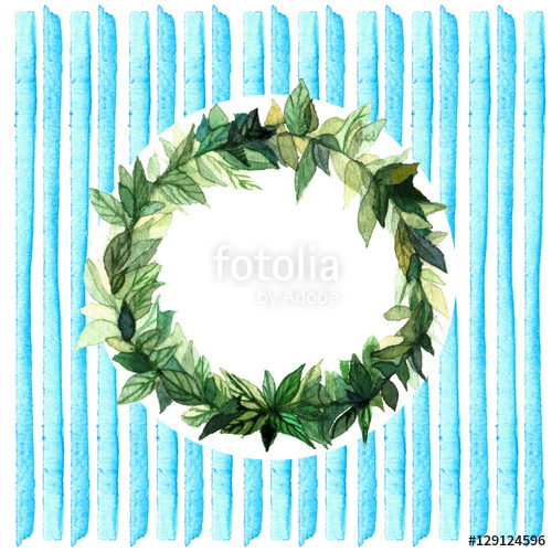500x500 Simple And Cute Floral Circle Wreath With Spring Branches Leaves - Simple Watercolor Christmas Cards
