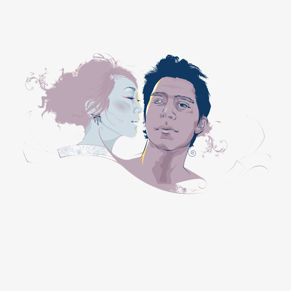 600x600 Simple Watercolor Couple Illustration, Simple, Watercolor, Couple - Simple Watercolor Face