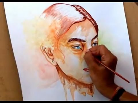 480x360 Simple Watercolor Portrait Painting How To Paint A Portrait In - Simple Watercolor Face