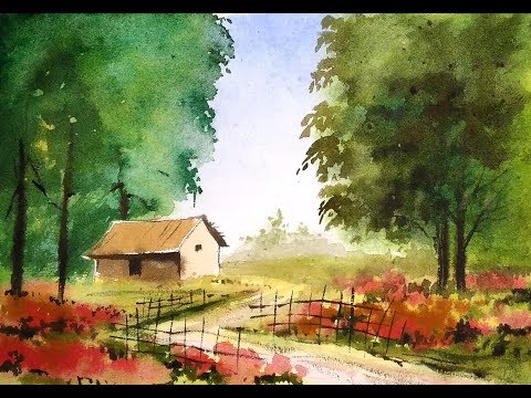 480x360 Simple Watercolor Landscape Painting For Beginners Paint With - Simple Watercolor Landscape