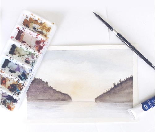 500x426 Absurdly Simple Watercolor Landscape - Simple Watercolor Landscape