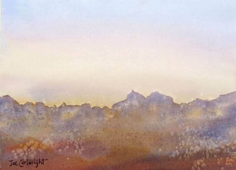 800x575 Easy Watercolor Painting Using Salt - Simple Watercolor Mountains