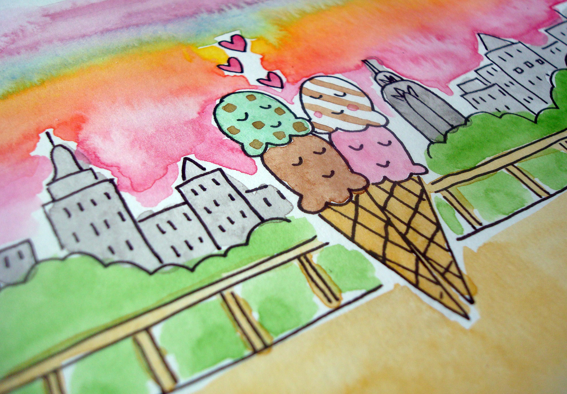 1987x1379 How To Paint A Sunset With Watercolors - Simple Watercolor Paintings