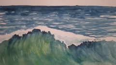 240x135 Watercolor Painting Water In Nature - Simple Watercolor Paintings Of Nature