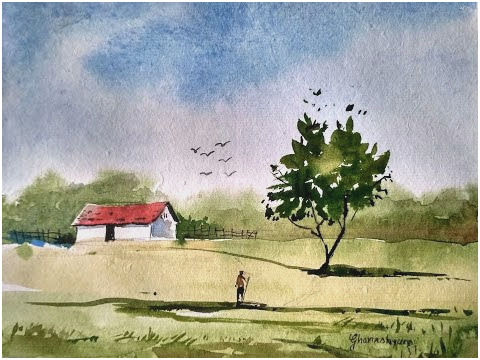 480x360 Watercolor Landscape Tutorial Amazing [Full Download] Simple - Simple Watercolor Pictures