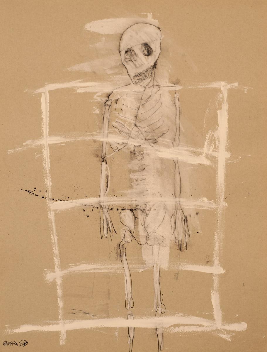 911x1200 Michael Hafftka - Skeleton Watercolor