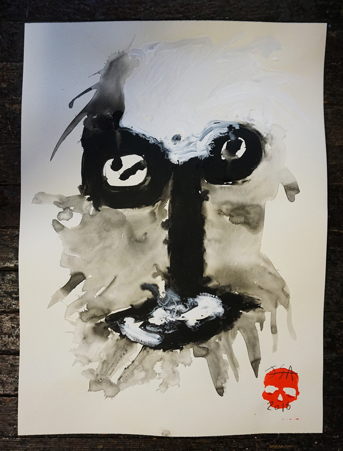 670x881 Water Colors (For Sale) - Skeleton Watercolor