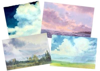 400x287 Painting Watercolor Skies Watercolor Dvd Clouds Sunsets And More - Sky Painting Watercolor