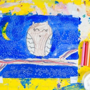 300x300 A Starry Night Sky Painting With Watercolors And Salt - Sky Painting Watercolor