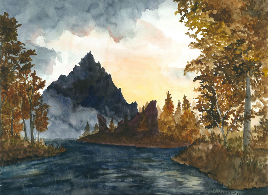 1024x746 Skyrim Art Watercolor - Skyrim Watercolor