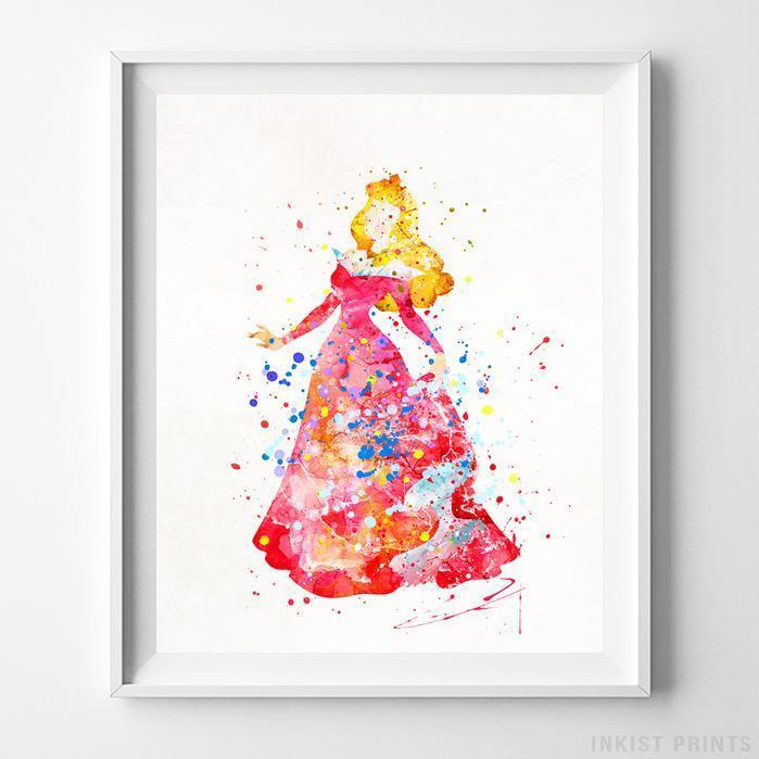 699x699 Aurora Sleeping Beauty Type 3 Wall Art Disney Watercolor Poster - Sleeping Beauty Watercolor