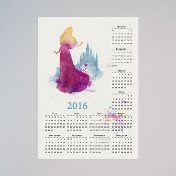 354x354 Sleeping Beauty Calendar Personalized From Ladecor - Sleeping Beauty Watercolor