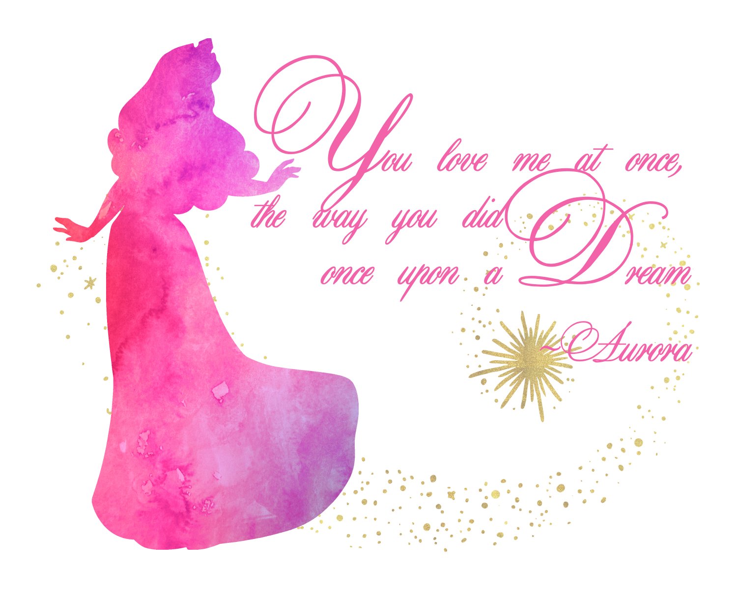 1500x1200 Aurora - Sleeping Beauty Watercolor