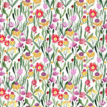 355x355 Watercolor Fabric - Small Watercolor Flower