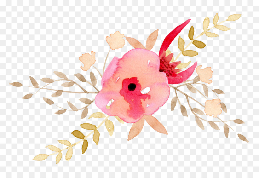 900x620 Watercolor Painting Flower Clip Art - Small Watercolor Flower