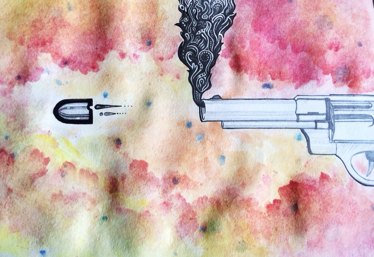 1200x825 Smoke Pen And Watercolor - Smoke Watercolor