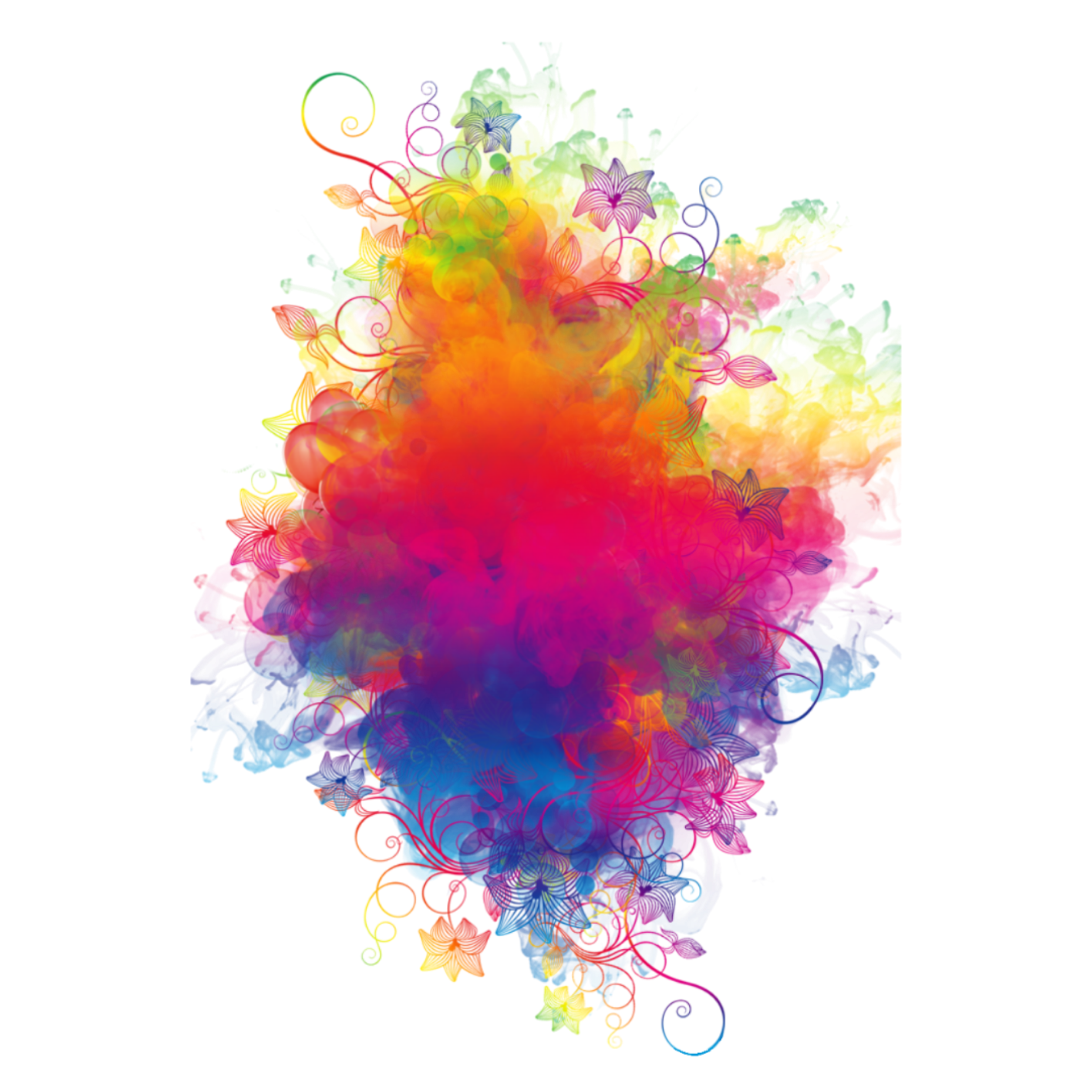 2508x2508 Boom Smoke Colorful Watercolor Rainbow Flowers Colorspl - Smoke Watercolor