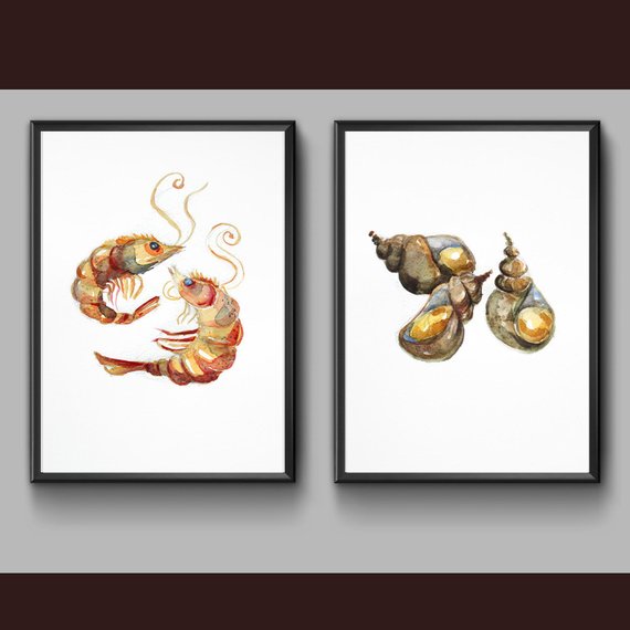 570x570 Print Set Snail Snail Decor Snail Watercolor Snail Print Etsy - Snail Watercolor
