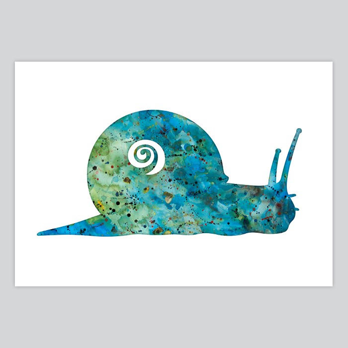 700x700 Watercolor Print Snail - Snail Watercolor