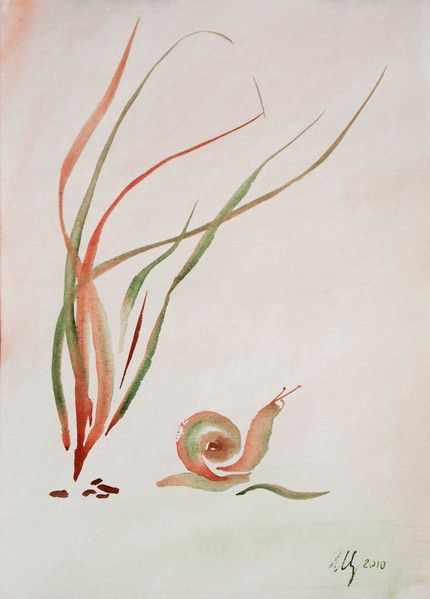 430x599 Snail Watercolor My Kind Of Art That I Like Snail - Snail Watercolor