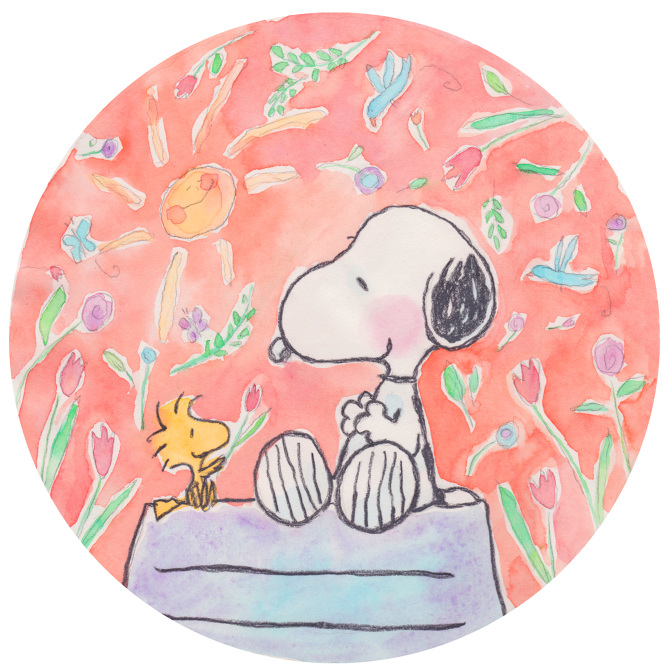 670x670 Illustration - Snoopy Watercolor