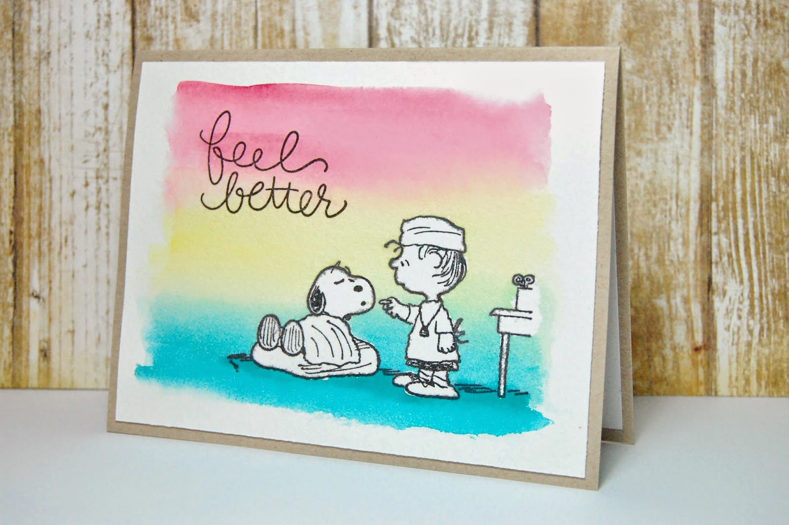 1600x1064 Chering The Ryl Me Feel Better Snoopy Watercolour Card - Snoopy Watercolor