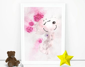 340x270 Snoopy Watercolor Etsy - Snoopy Watercolor