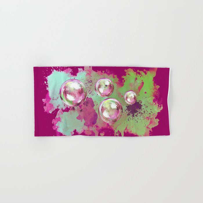 700x700 Soap Bubbles In The Sky Watercolor Painting Hand Amp Bath Towel By - Soap Watercolor