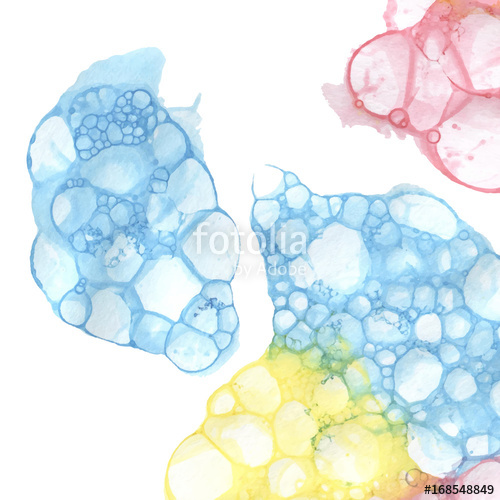 500x500 Vector Illustration Suds. Watercolor Soap Bubbles.vector, Colorful - Soap Watercolor