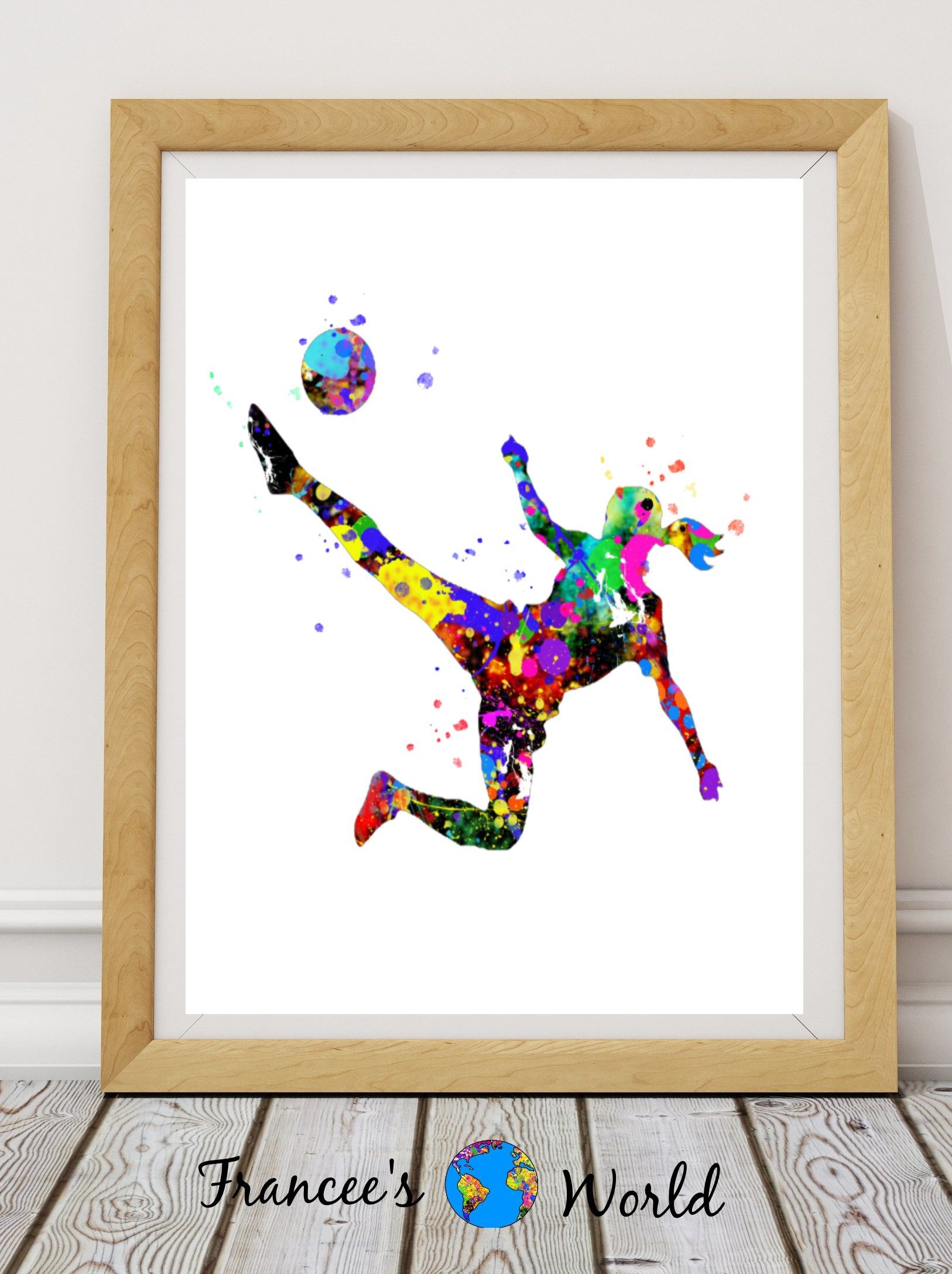 1626x2176 Soccer Printable, Girl Soccer Poster, Soccer Watercolor, Girl - Soccer Watercolor