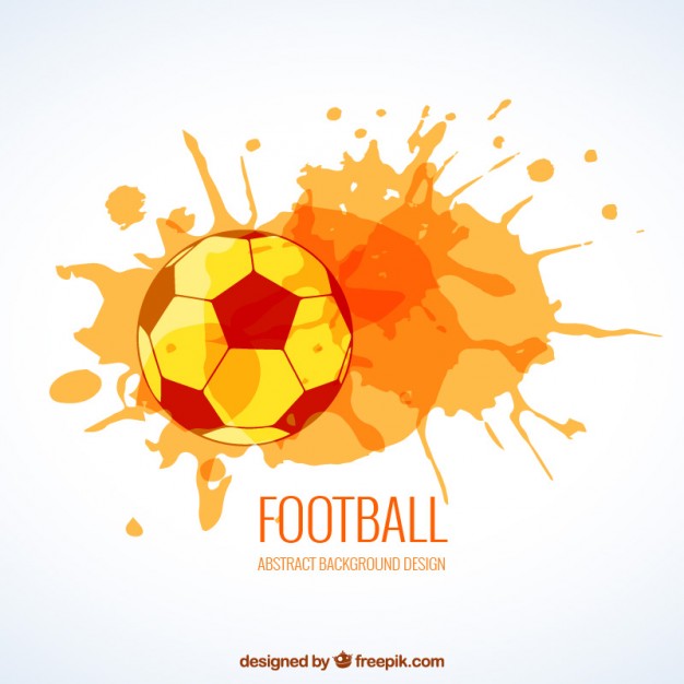 626x626 Soccer Ball With Watercolor Splashes Vector Premium Download - Soccer Watercolor