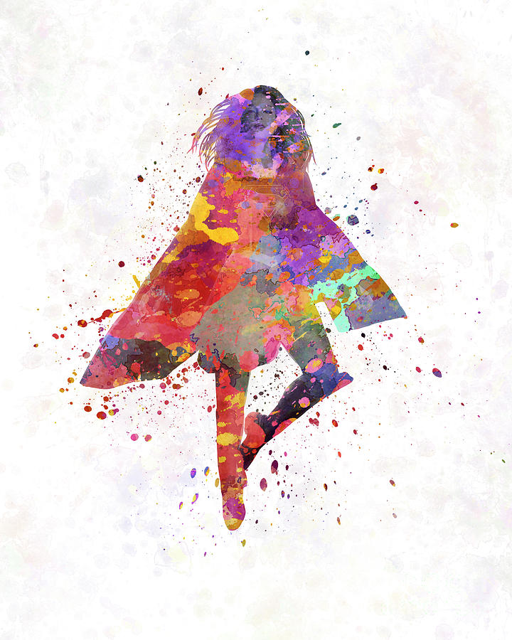 720x900 Woman Soccer Player 01 In Watercolor Painting By Pablo Romero - Soccer Watercolor