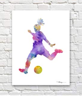 274x320 Girl Soccer Player Abstract Watercolor Art Print By - Soccer Watercolor