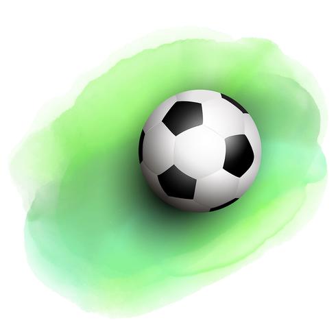 490x490 Football On Watercolor Background - Soccer Watercolor