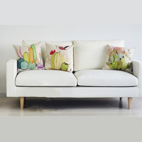 480x480 Colorful Cactus Throw Pillows Watercolor Painting Style Sofa - Sofa Watercolor