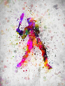 225x300 Softball Prints Fine Art America - Softball Watercolor