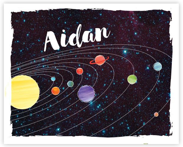 621x500 Watercolor Solar System 8 X 10 Art Print - Solar System Watercolor